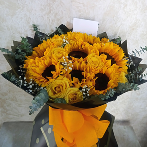 Ramo Rosas y Girasoles Amarillo