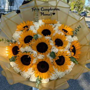 Ramo Buchón Rosas y Girasoles